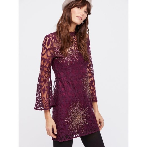 Free People Dresses Fp North Star Bellsleeve Mini Boho Dress In
